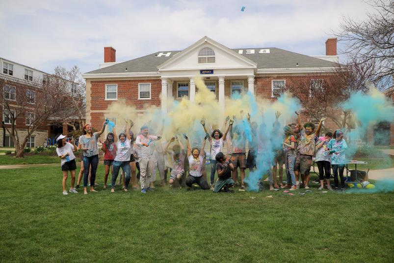 Students enjoy the fun activities at Spring Day.